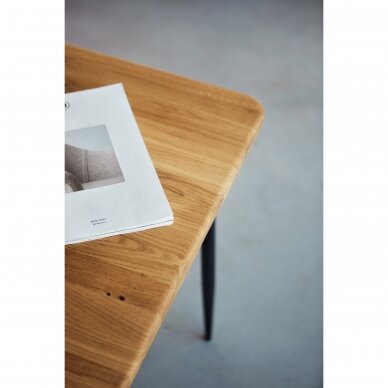 Stalas, natūralaus ąžuolo, 75x200x90 cm 6