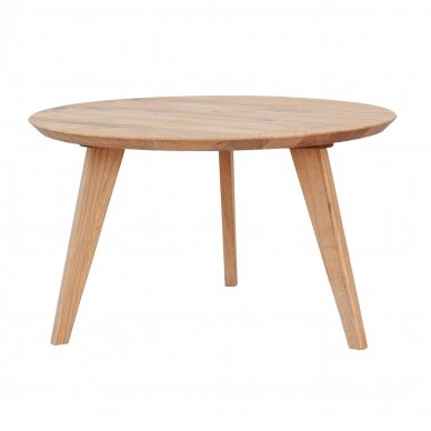 Kavos staliukas, natūralaus ąžuolo, 41,5x70x70 cm