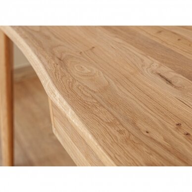 Rašomasis stalas, natūralaus ąžuolo, 75x120x55 cm 8