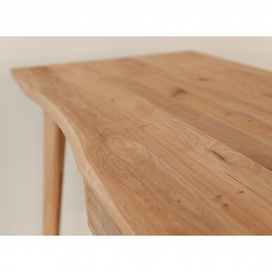 Rašomasis stalas, natūralaus ąžuolo, 75x120x55 cm 9