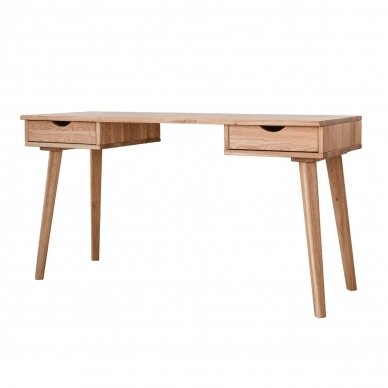 Rašomasis stalas, natūralaus ąžuolo, 75x137,5x55 cm