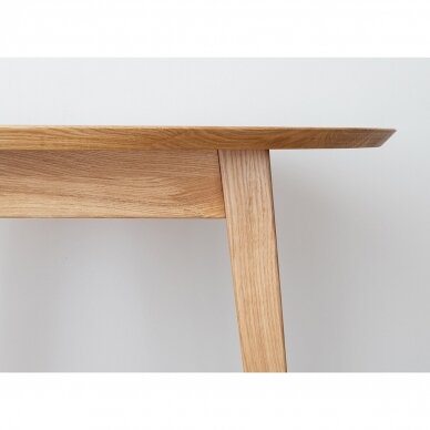 Stalas padidinamas, natūralaus ąžuolo, 75x110/160x110 cm 2