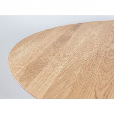 Stalas padidinamas, natūralaus ąžuolo, 75x110/160x110 cm 3