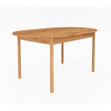 Stalas padidinamas, natūralaus ąžuolo, 77x160/205x90 cm
